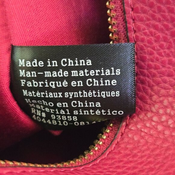 Nanette Lepore Burgundy Vegan Leather Large Convertible Shoulder Crossbody Bag - Picture 6 of 6